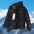 thumbnail image 2 of Reversible Hooded Jacket Heavy Duty Winter Coat With Detachable Lined Hood For Extreme Cold Weather And Warmth, 2 of 4