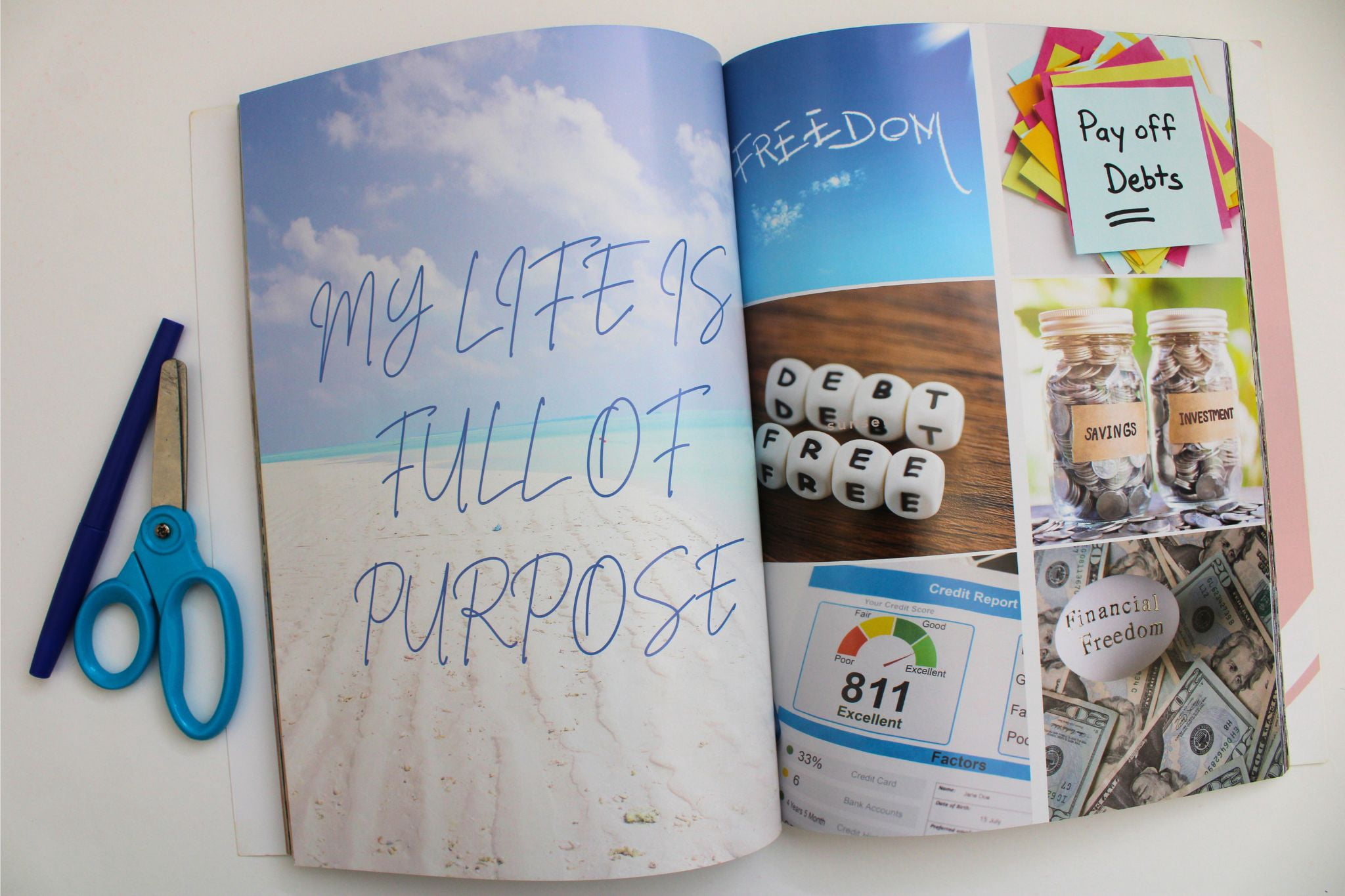 DIY Vision Board Magazine, Cut and Paste Inspiration with 500+ Images, Affirmations and Motivation