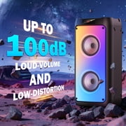 JYX Karaoke Machine, Home Karaoke Party Speaker for Adults, Bluetooth Speaker with 2 Microphone, Dazzling Light