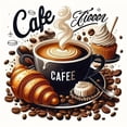 thumbnail image 1 of Colorful Coffee and Pastry Roses Canvas Rhinestone 5D DIY Diamond Embroidery Kits Art, 35*35 cm, frame not included.,3742, 1 of 4