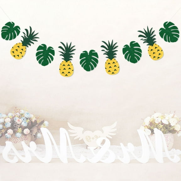 GOOHOCHY Pineapple Turtle Back Leaf Leaves Banner Hawaii Themed