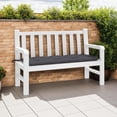thumbnail image 6 of Claire Outdoor Cushion for Bench, 47 Inch, Dark Gray Tufted Oxford, 6 of 6