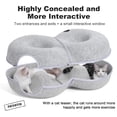 thumbnail image 3 of 8-Shaped Large Cat Tunnel Bed for Indoor Cats, Infinite Circulation Peekaboo Cat Cave with 12 Toy Balls, Cat Donut Tunnel for Cats up to 30 Pounds (Light Grey, L 38x24x11in), 3 of 12
