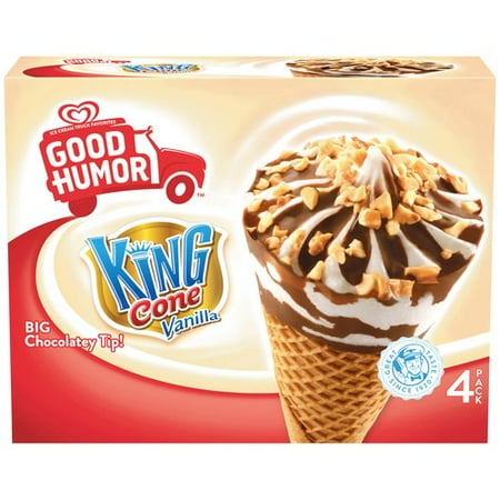good humor king cone ice cream cones 4 6 fl oz 4 ct walmart com