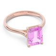 thumbnail image 3 of 2.50 Carat Emerald Cut Pink Sapphire Gemstone Luxurious Anniversary Ring for Ladies Solid 18K Rose Gold Size 5 by Diamond-Capitals, 3 of 8