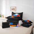 thumbnail image 6 of Homewish Baseball Gamer 7-Piece Twin Bedding Sets,American Flag Pattern Bedding Comforter Set,Blue Red Black Sheet Sets For Kids,Super Cozy Room Decor Reversible, 6 of 8