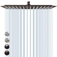 thumbnail image 1 of SR SUN RISE Luxury 16 Inch Extra Large Square Stainless Steel Shower Head High Pressure Rainfall Showerhead Ultra Thin Water Saving Oil Rubbed Bronze 2.5 Gpm, 1 of 5