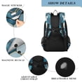 thumbnail image 4 of FORMRS Unisex School Backpack 17" Student Travel Bag with Laptop Compartment, Dark Blue Hexagon Patterns, 4 of 7