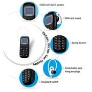 L8STAR BM70 Mini Mobile Phone Multifunctional Small Screen Multilingual Button Keypad Long Standby Time Bluetooth-compatible Dial GSM Dual Card Dual Standby Super Thin Cellphone for Student