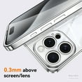 thumbnail image 5 of Allytechgroup iPhone 16 Pro Case Cover Clear, Slim Fit Back Cover Not-Yellowing Shockproof Camera Lens Protective Phone Case for Apple iPhone 16 Pro, Silver, 5 of 6
