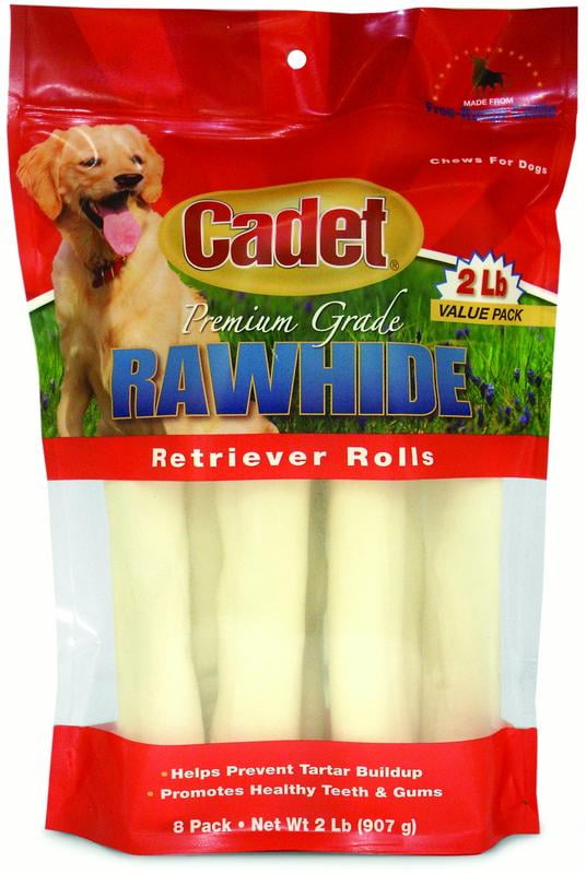 Cadet Natural Rawhide Rolls Dog Treats, 2 Lb