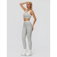 thumbnail image 7 of IBTOM CASTLE Womens Two Piece Workout Sets Double Layer Sports Bra Matching Tummy Control High Wait Leggings Active Gym Outfit S Grey, 7 of 7