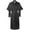 H-Black1351, variant on FEIFLY Mens Solid Color Pastor Halloween Priest Retro Festival Clothing