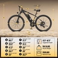 thumbnail image 5 of Hopepeak Racer 26" Adult Electric Bike, Mountain Ebike with up to 20MPH, 48V 7.8Ah Battery 350W Motor Peak 1000W Electric Bicycle,Unisex (Blue), 5 of 5