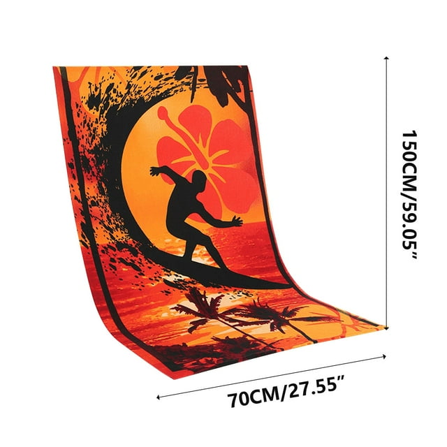 The Fine Print,Super-Absorbent Active Print Beach Towel - for Swimming Quickdrying and Patterns Fine Fiber Beach Towel - for Swimming Sports And-Drying