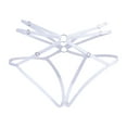 thumbnail image 2 of Elainilye Fashion Womens Bikini Underwear Sexy Thong Panties Sexy Lacy Underpants with Buttons for Controlling Length,White, 2 of 9