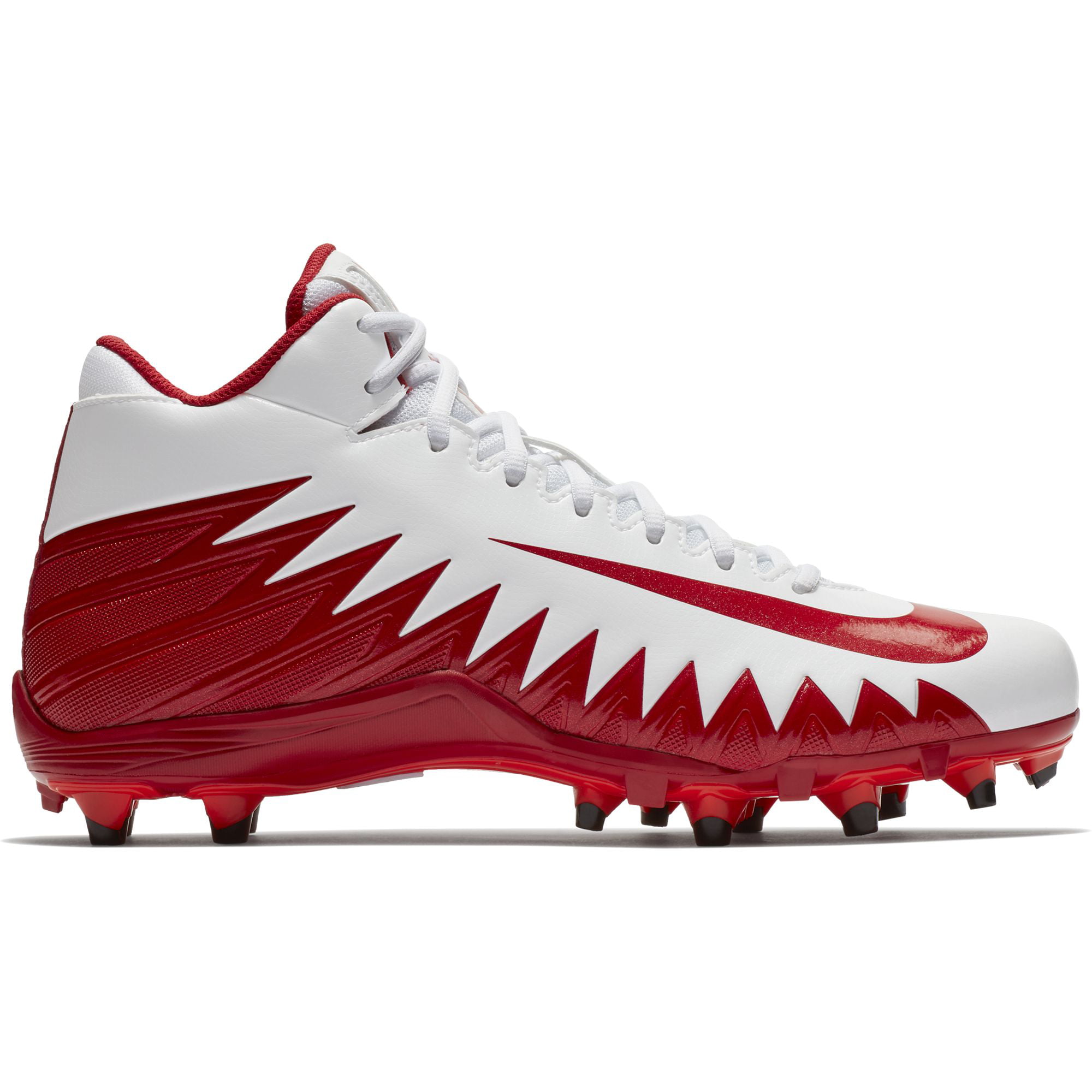 New Men's Sports Football Boots Studs Shoes Outdoor Alpha Leather Red White 