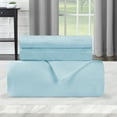 thumbnail image 4 of BNM Flannel Cotton Solid Duvet Set, King/Cal King, Light Blue, 4 of 6