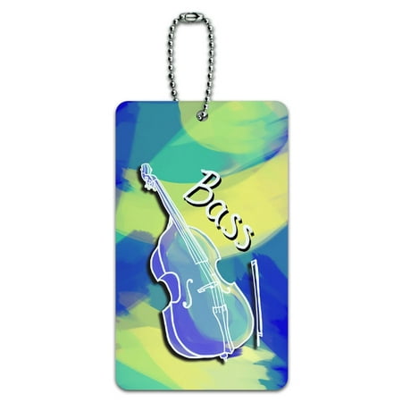 Graphics and More String Bass - Upright Bass Musical Instrument Music Strings Band Orchestra ID Card Luggage