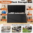 thumbnail image 4 of Nihsuao 260 Gallon Large Deck Box, Lockable Resin Outdoor Indoor Storage Box with Handles, Waterproof UV Resistant for Patio Furniture Cushions, Garden Tool, Pool Float, Black, 4 of 7
