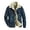 a-Blue14039, variant on VNKIDY Men's Coat Autumn Winter Solid Color Denim Jacket With Plush Lining Long Sleeve Button Front Warm Style Stylish Coat For Casual Daily Streetwear Cold Weather Activities Leisure Outerwear