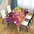 thumbnail image 4 of Yayeee Tablecloths 60" x 90" Rectangle Wrinkle Resistant Party Table Cover, Green Colorful Circles, 4 of 8
