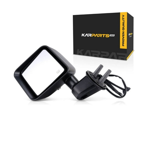 For Jeep Wrangler 2015 2016 2017 2018 Door Mirror Driver Side | Power | Heated | Textured | Replacement For 68249847AC | CH1320390