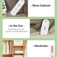 thumbnail image 4 of Rechargeable Fridge Deodorizer Odor Eliminator - Compact & Cordless Air Freshener for Kitchen (2 PCS - Gold), 4 of 7