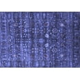 thumbnail image 1 of Ahgly Company Machine Washable Indoor Rectangle Oriental Blue Industrial Area Rugs, 8' x 12', 1 of 4