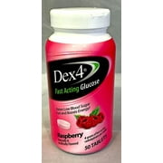 Dex4 Fast Acting Glucose Tablets Raspberry - 50 ct