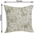 thumbnail image 2 of Spring Pillow Covers 18x18 Pack of 2 Sage Green Rabbit Floral Throw Pillow Covers Outdoor Decoration Easter Bunny Flower Decor Pillowcase Farmhouse Decorative Linen Cushion Case for Home Sofa, 2 of 7