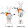 thumbnail image 3 of CRichMW Easter Bunny Plush Decoration, Standing Rabbit Stuffed W/Retractable Spring Leg, Easter Bunny Ornaments, Easter Bunny Figurines Home Decor, 3 of 10