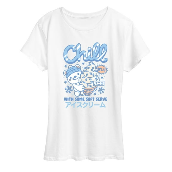 Instant Message - Polar Bear Ice Cream - Women's Short Sleeve Graphic T-Shirt