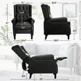 thumbnail image 3 of BALICHUN Leather Recliner Chair, Black Accent Chair, Wingback Push Back Recliner Chair for Living Room or Bedroom, Massage Recliner Chair for Adults, Small Single Reclining Sofa Lounge (Black), 3 of 7