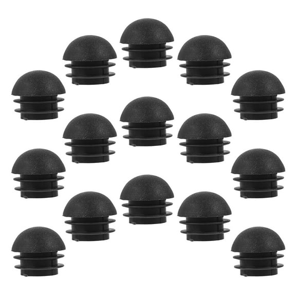 CRILSTYLEO 20Pcs Black Plastic Furniture Leg Caps for Table Foot Protector Chair Feet Covers 1In