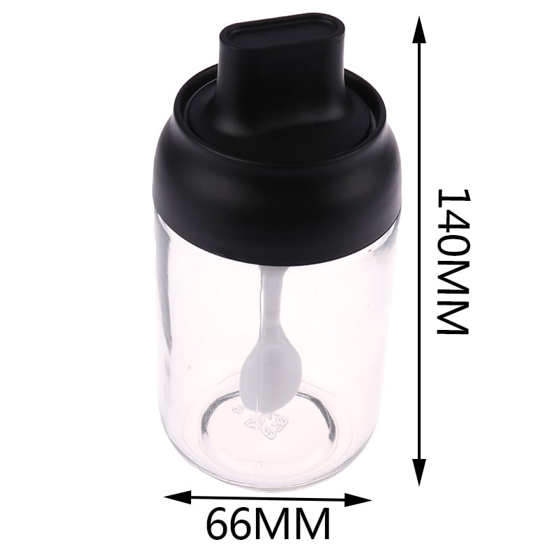 Details about   3 Style Glass Spice Jars Honey Bottle Brush Oil Bottle Seasoning Storage YRZ8 