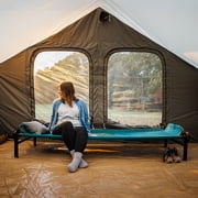 Disc-O-Bed Single Cot, Portable Sleep Solution for Tents & Cabins, Green, XL