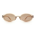 thumbnail image 5 of Trendy Retro Micro Oval Dad Fashion Plastic Sunglasses Peach - Brown, 5 of 8