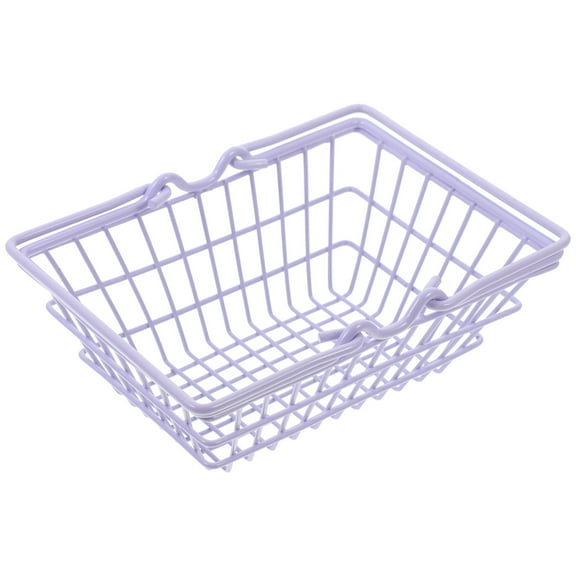 Toyvian Little Baskets Shopping Basket Iron Organization 1Pack