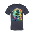 thumbnail image 2 of Colorful Horse Head Animal Lover Men's Graphic T-Shirt, Vintage Heather Navy, 3XL, 2 of 3