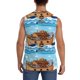 thumbnail image 4 of Balery Animals on Noah's Ark Camisetas sin mangas para hombre, absorbe la humedad y protege contra el mal olor.-Medium, 4 of 7
