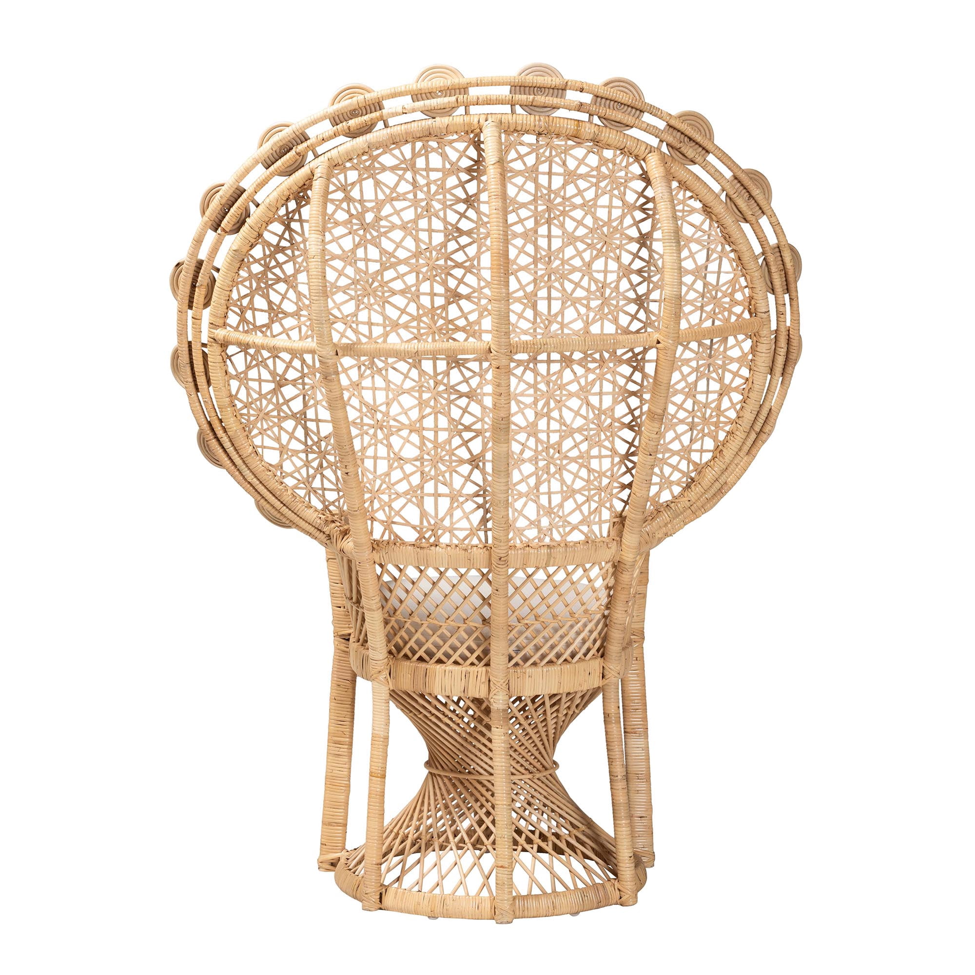 bali & pari Hecate Rattan BOHO Peacock Chair, Natural Brown