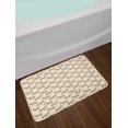 thumbnail image 2 of Animal Bath Mat, Hand Drawn Zentangle Patterned Repetitive Illustration, Plush Bathroom Decor Mat with Non Slip Backing, 29.5" X 17.5", Sepia and Champagne, by Ambesonne, 2 of 2