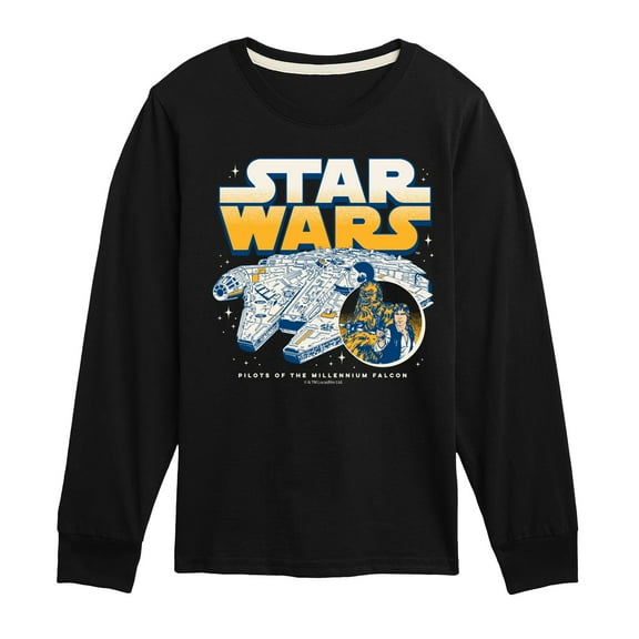 Star Wars - Han Chewy Millennium Falcon - Toddler And Youth Long Sleeve Tee