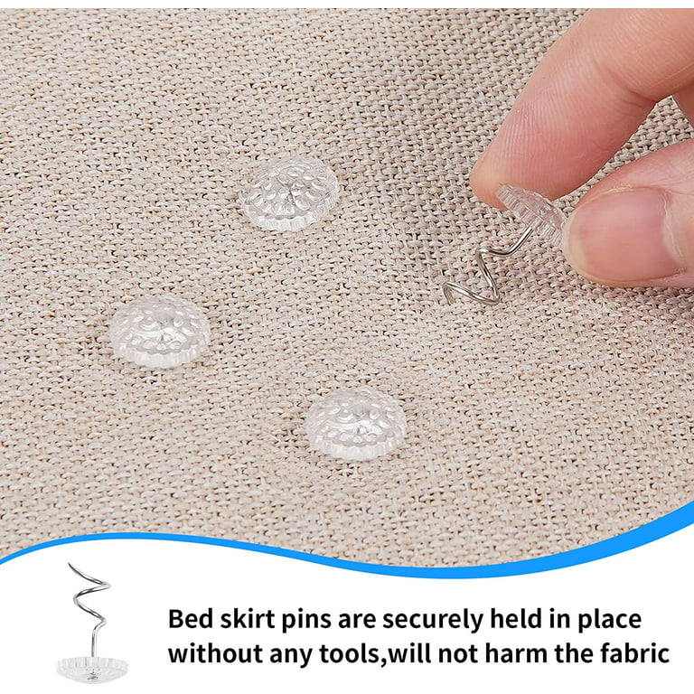 Mandalahuang 12 Pcs Bedskirt Pins for Upholstery, Slipcovers and Bedskirts
