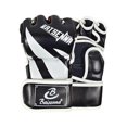 thumbnail image 2 of Guantes MMA Entrenamiento Guantes de boxeo Guantes de lucha Entrenamiento abiertas Blanco negro Cola Guantes de boxeo, 2 of 8