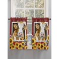 thumbnail image 5 of Cows Sunflowers Living Room Curtains 2 Panel, Spring Floral Bees Farmhouse Barn Cafe Window Treatment, Farmhouse Bedroom Bathroom Kitchen Curtains Drapes 104"x54", 5 of 6