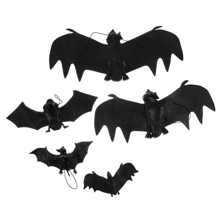 

Hemoton Bat Hangingbats Decoration Decor Fake Rubberprop Decorations Pendant Scary Realistic Spooky Haunted House Horror