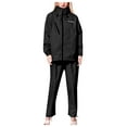 thumbnail image 1 of Ladies Lightweight Hooded Rain Poncho Coat Adjustable Drawstring Pockets - Breathable Windbreaker, 1 of 7