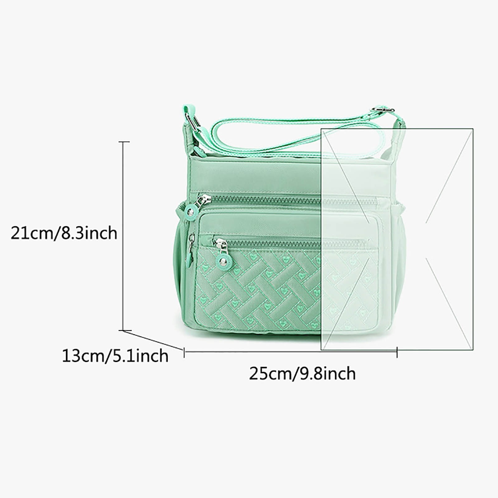 Womens Multi Pocket Casual Waterproof Crossbody Handbags Shoulder Messenger Bag For Travel Hiking Daily